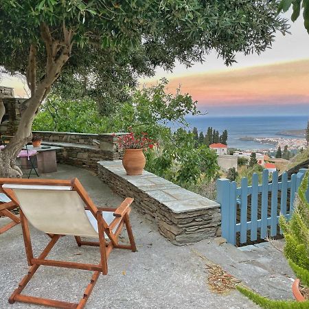 The Walnut Tree - Cycladic Getaway With Sea Views By Explore Andros Lámira Exteriér fotografie